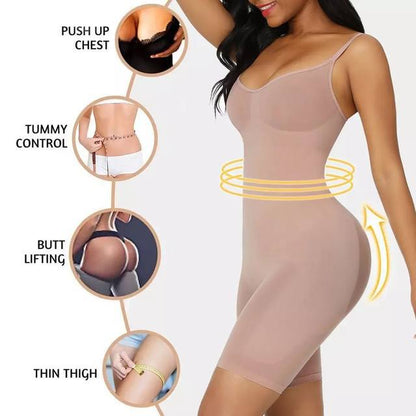 Size XXL Black Seamless Full Body Shaper for Women - Tummy Control, Butt Lifter & Thigh Slimmer Bodysuit