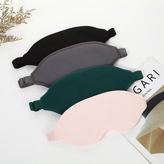2 Pcs Green 3D Contoured Eye Mask - Total Blackout, Pressure-Free Memory Foam, Skin-Friendly & Breathable for Deep Rest.