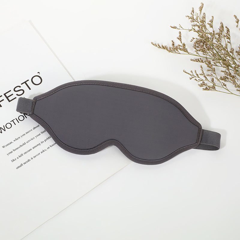 2 Pcs Grey 3D Contoured Eye Mask - Total Blackout, Pressure-Free Memory Foam, Skin-Friendly & Breathable for Deep Rest.
