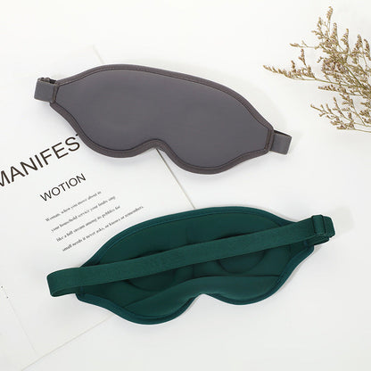 2 Pcs Grey 3D Contoured Eye Mask - Total Blackout, Pressure-Free Memory Foam, Skin-Friendly & Breathable for Deep Rest.