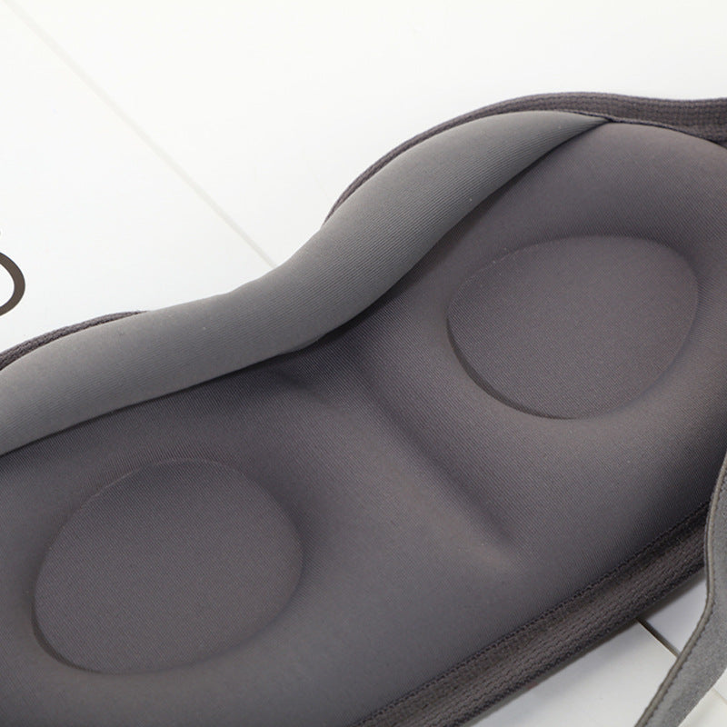 2 Pcs Grey 3D Contoured Eye Mask - Total Blackout, Pressure-Free Memory Foam, Skin-Friendly & Breathable for Deep Rest.