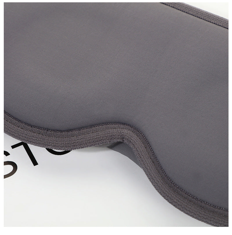 2 Pcs Grey 3D Contoured Eye Mask - Total Blackout, Pressure-Free Memory Foam, Skin-Friendly & Breathable for Deep Rest.