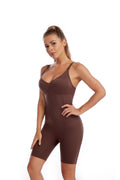 Size S Brown Seamless Full Body Shaper for Women - Tummy Control, Butt Lifter & Thigh Slimmer Bodysuit