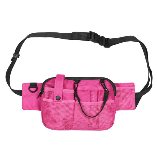 Pink Nurse Utility Belt Bag - Multi-Pocket Medical Organizer Waist Pack for Tools & Essentials.