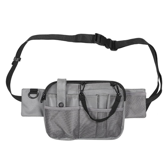 Grey Nurse Utility Belt Bag - Multi-Pocket Medical Organizer Waist Pack for Tools & Essentials.