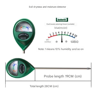 2 Pcs (1 Green + 1 Black) Soil Moisture Meter - Accurate Plant Water Monitor for Garden & Potted Plants, No Batteries Needed