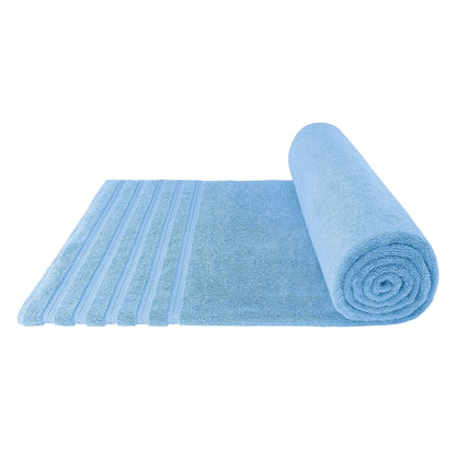 Light Blue Luxury 6-Piece Combed Cotton Towel Bale Set - Ultra Soft & Absorbent Bath, Hand, Face Towels
