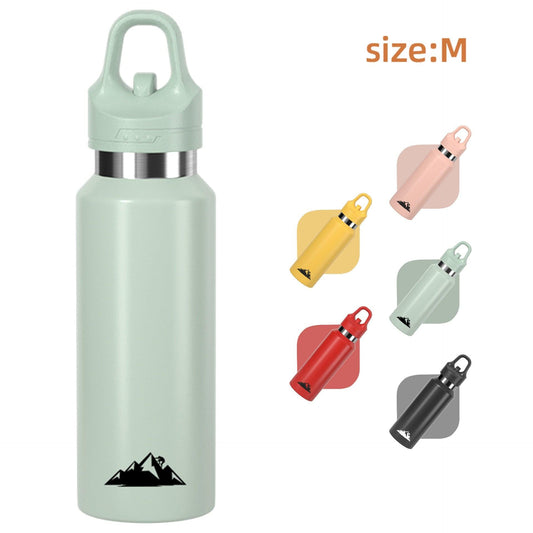 Green 480ml Insulated Stainless Steel Water Bottle - Leakproof One-Click Lid Thermal Flask for Hot & Cold Drinks.