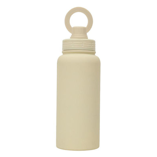 Yellow Premium 35oz Stainless Steel Insulated Sports Bottle with Magnetic Phone Holder Lid.