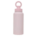Pink Premium 35oz Stainless Steel Insulated Sports Bottle with Magnetic Phone Holder Lid.