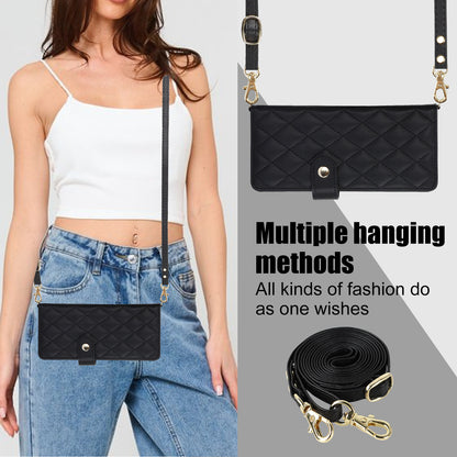 Galaxy Z Fold6 Multi-Functional Leather Wallet Case for Samsung Z Fold Series - Crossbody with Pen Slot, Quilted Design Pen Not Included