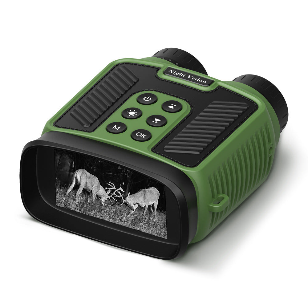Green 4K Ultra HD Digital Night Vision Binoculars - Infrared Scope for Hunting & Outdoor Observation.
