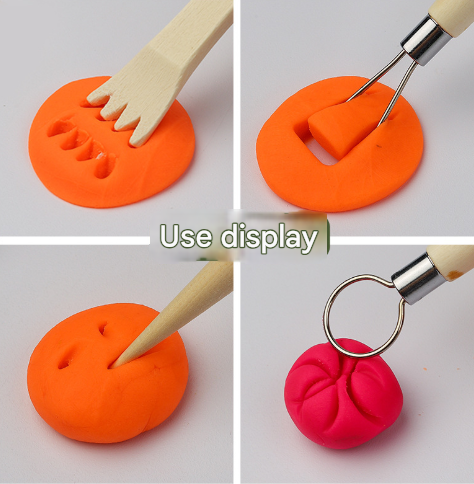 32-Piece Pottery Tool Set with Cloth Bag - DIY Clay Sculpting Kit for Kids.