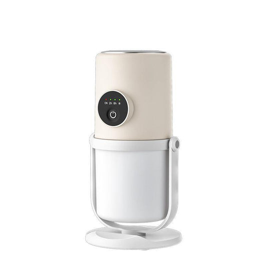 Beige + Base ortable Desktop Dual-Spray Humidifier with Air Purification for Office and Bedroom.
