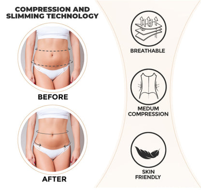 M Skin Color Women's Seamless Body-Shaping Onesie with Zipper - Abdomen Slimming and Hip Lifting