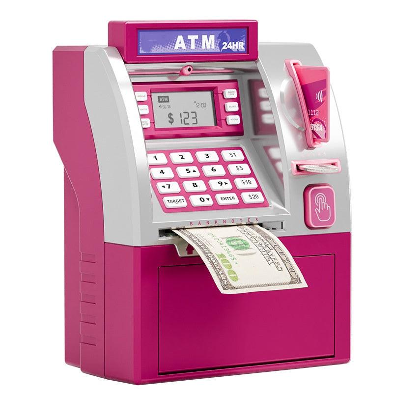 Kids ATM Savings Bank - Electronic Piggy Bank with Debit Card, PIN(Pink).