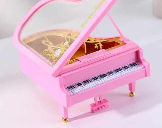Classical Grand Piano Music Box with Dancing Ballerina(Regular version - pink).