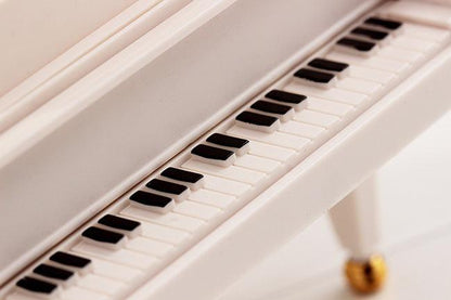 Classical Grand Piano Music Box with Dancing Ballerina(Dancing girl version - white).
