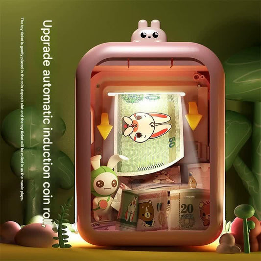 Interactive Kids' Piggy Bank Safe with Music, Stories & Password Lock(Pink).