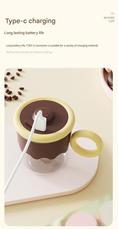 Automatic Self-Stirring Coffee Mug - 400ml, 5000RPM, USB-C Rechargeable with Trident Stirring Rod(pink).