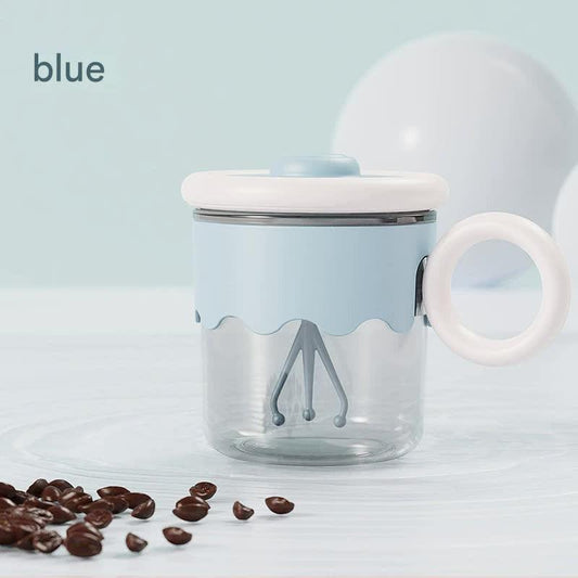 Automatic Self-Stirring Coffee Mug - 400ml, 5000RPM, USB-C Rechargeable with Trident Stirring Rod(blue).