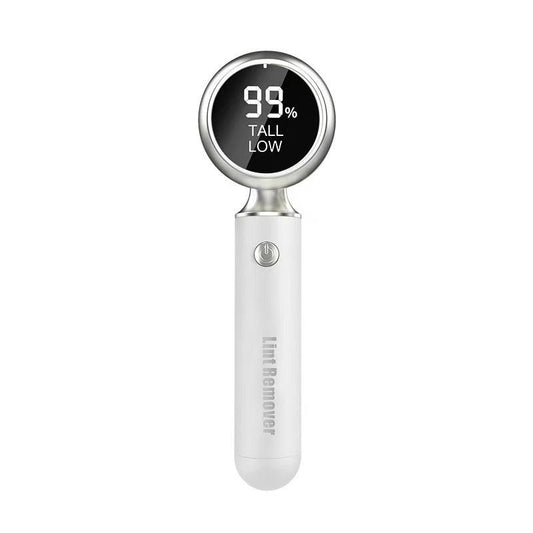 Upgraded Electric Lint Remover with LED Display - 6-Blade, Type-C Fast Charge, 2-in-1 with Sticky Roller(White).