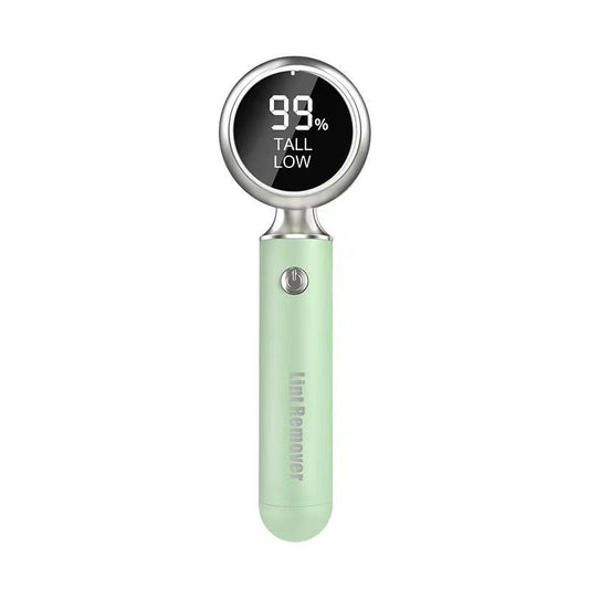 Upgraded Electric Lint Remover with LED Display - 6-Blade, Type-C Fast Charge, 2-in-1 with Sticky Roller(green).