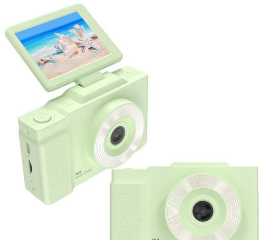 48MP Student Digital Camera with 180 Flip Screen & 3-Setting Fill Light(Green).