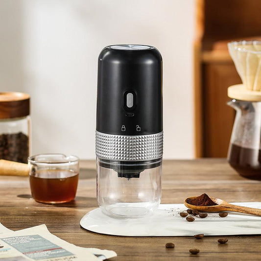 Wireless Portable Electric Coffee Grinder - Adjustable Coarseness, USB-C Rechargeable, One-Touch Operation(black).