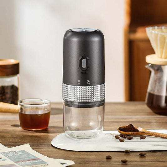 Wireless Portable Electric Coffee Grinder - Adjustable Coarseness, USB-C Rechargeable, One-Touch Operation(grey).