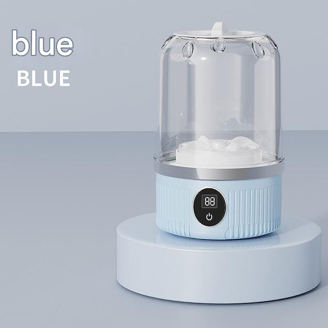 Blue Travel-Friendly Mini Washing Machine - USB Powered, Automatic, for Small Loads Hover Image
