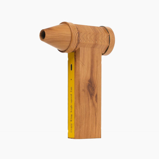 Portable Jet Fan - 200W Powerful Handheld Air Duster & Blower (Wood Grain).