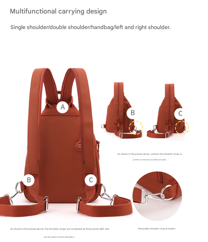 Grey Versatile Women's Convertible Mini Backpack & Sling Bag - Stylish Anti-Theft Oxford Cloth Daypack, Fits 9.7in iPad