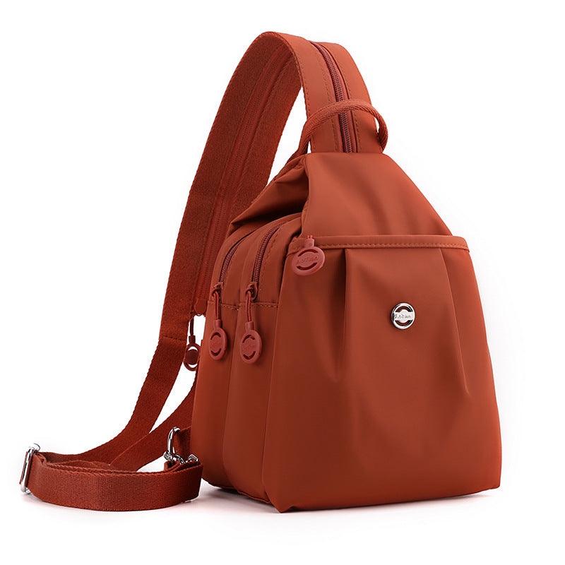 Grey Versatile Women's Convertible Mini Backpack & Sling Bag - Stylish Anti-Theft Oxford Cloth Daypack, Fits 9.7in iPad