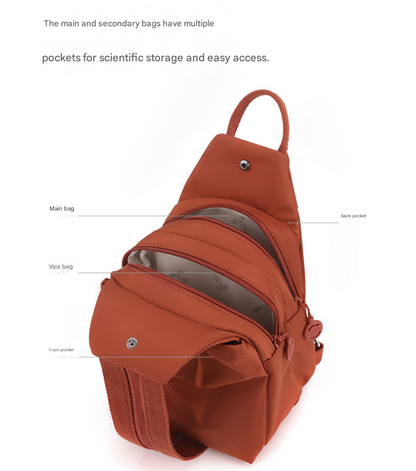 Blue Versatile Women's Convertible Mini Backpack & Sling Bag - Stylish Anti-Theft Oxford Cloth Daypack, Fits 9.7in iPad