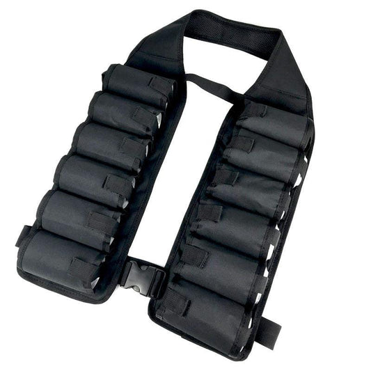 Black Ultimate 12-Can Beverage Carrier Vest - Hands-Free Outdoor Party Backpack.
