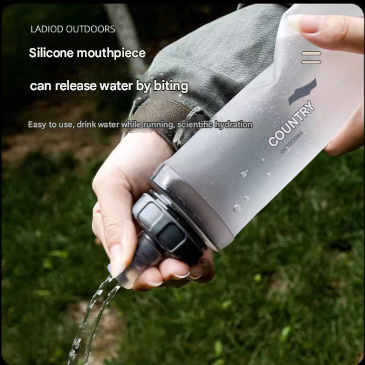 Orange and White Ultra-Lightweight 350ml Soft Running Flask - BPA-Free Collapsible TPU Water Bottle for Hiking, Cycling & Outdoor Sports.