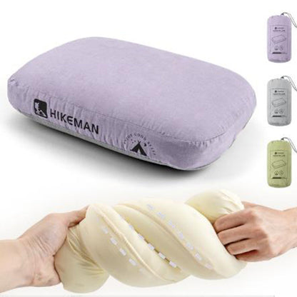 Green Reversible Memory Foam Travel Pillow - All-Season Comfort Neck Support for Deep Sleep & Portability