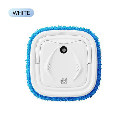 White Smart Robotic Floor Mop with Humidifier Spray - Ultra-Slim Automatic Wet & Dry Floor Cleaner.