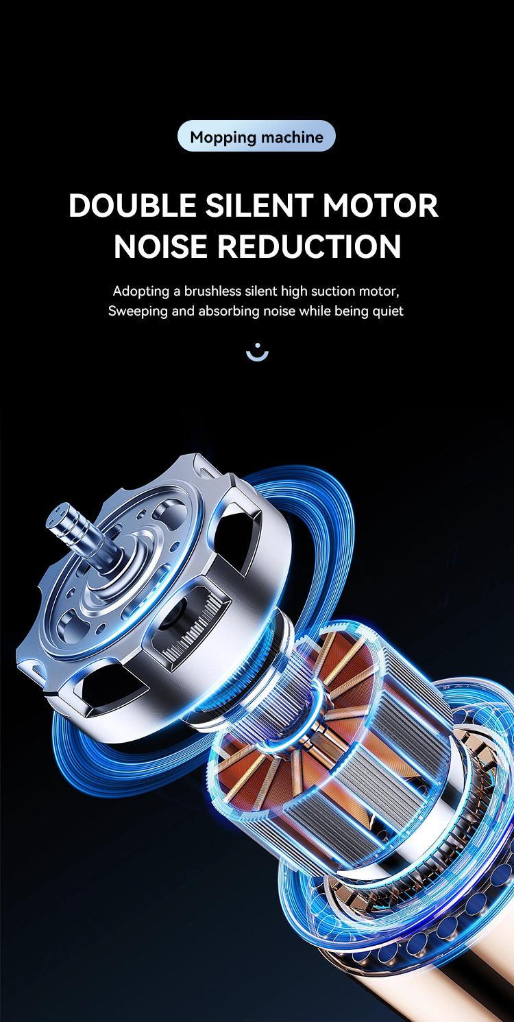 White Smart Robotic Floor Mop with Humidifier Spray - Ultra-Slim Automatic Wet & Dry Floor Cleaner.