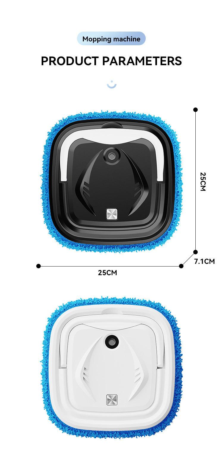 White Smart Robotic Floor Mop with Humidifier Spray - Ultra-Slim Automatic Wet & Dry Floor Cleaner.