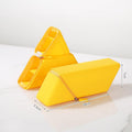 Yellow Transforming Silicone Pencil Case - Stand-Up Pen Holder & Stationery Organizer.