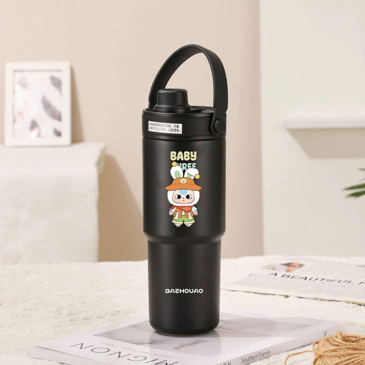 Black - Baby 3 30oz Ceramic-Lined Insulated Tumbler with Handle, 735ml Stainless Steel Travel Mug.