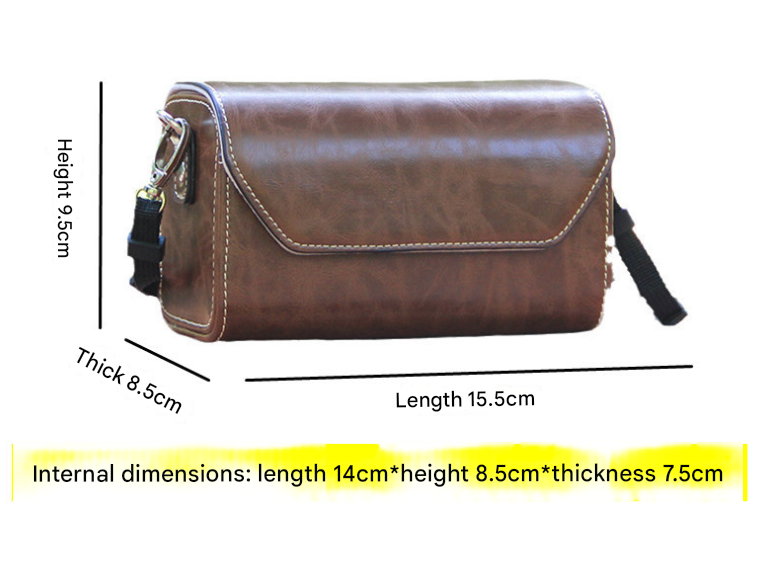 Coffee PU Leather Camera Bag for Fujifilm X Canon G Olympus PEN - Compact Vintage Design.