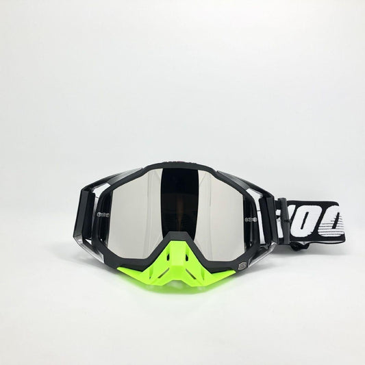 Black Frame With Mercury Flakes Motocross Goggles - Durable Off-Road Motorcycle Riding Eye Protection with Lens.