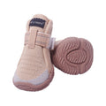4# Khaki Breathable Woven Dog Shoes for Small to Medium Dogs - Non-Slip, Durable, Anti-Dirty Paw Protectors