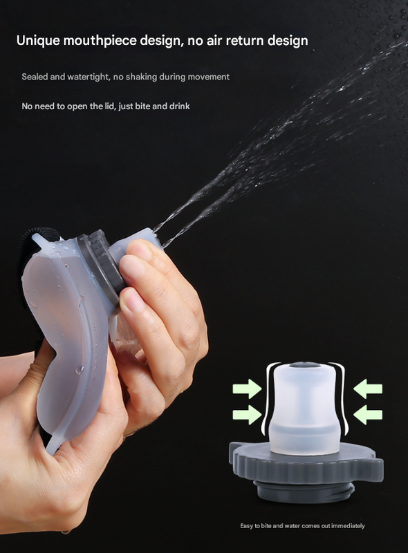 2-Pices Orange Ergonomic Wearable Hydration Flask - Hands-Free Wrist Water Bottle for Running & Sports.