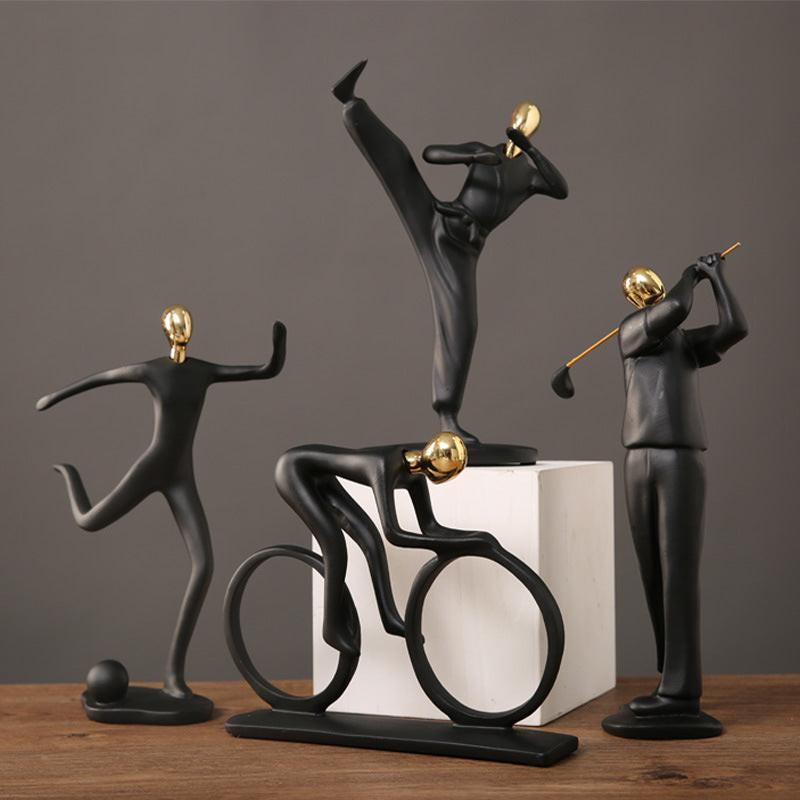 Collectible Sports Figurine Blind Box - Modern Resin Athlete Statue for Home Office Decor.