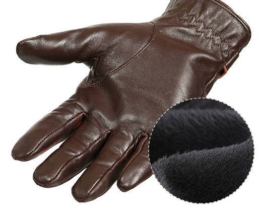 S Brown Premium Men's Genuine Sheepskin Leather Driving & Cycling Gloves.