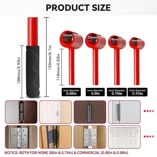 Heavy-Duty 4-in-1 Door Hinge Adjustment Tool - Wrench for Aligning & Lifting Sagging Doors.